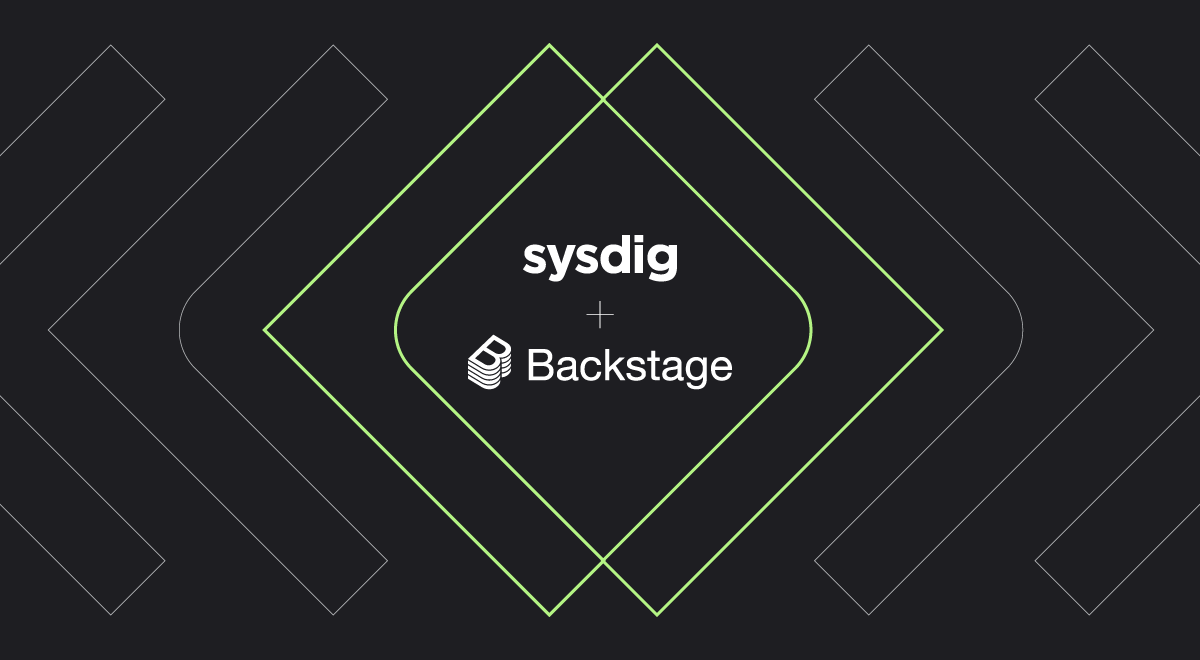 Introducing Sysdig integration with Backstage | Sysdig