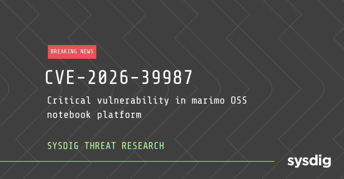 Critical marimo RCE (CVE-2026-39987) exploited within 10 hours of disclosure. Sysdig TRT details real-world attacks, credential theft in minutes, and what defenders must do now.