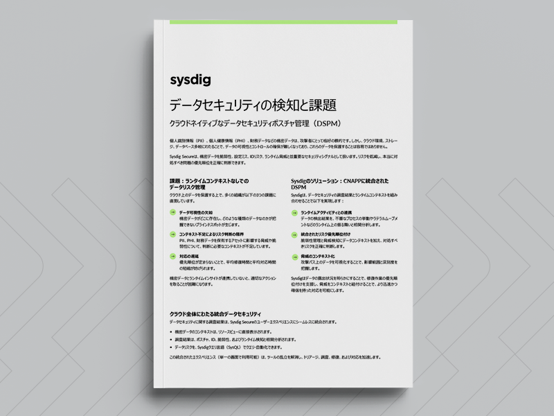 データセキュリティの検知と課題