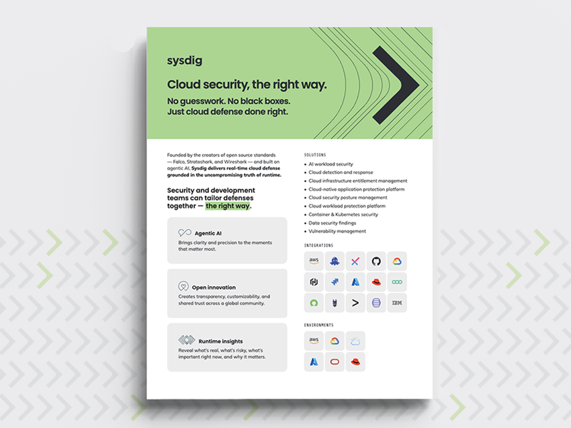 Sysdig Corporate Brief