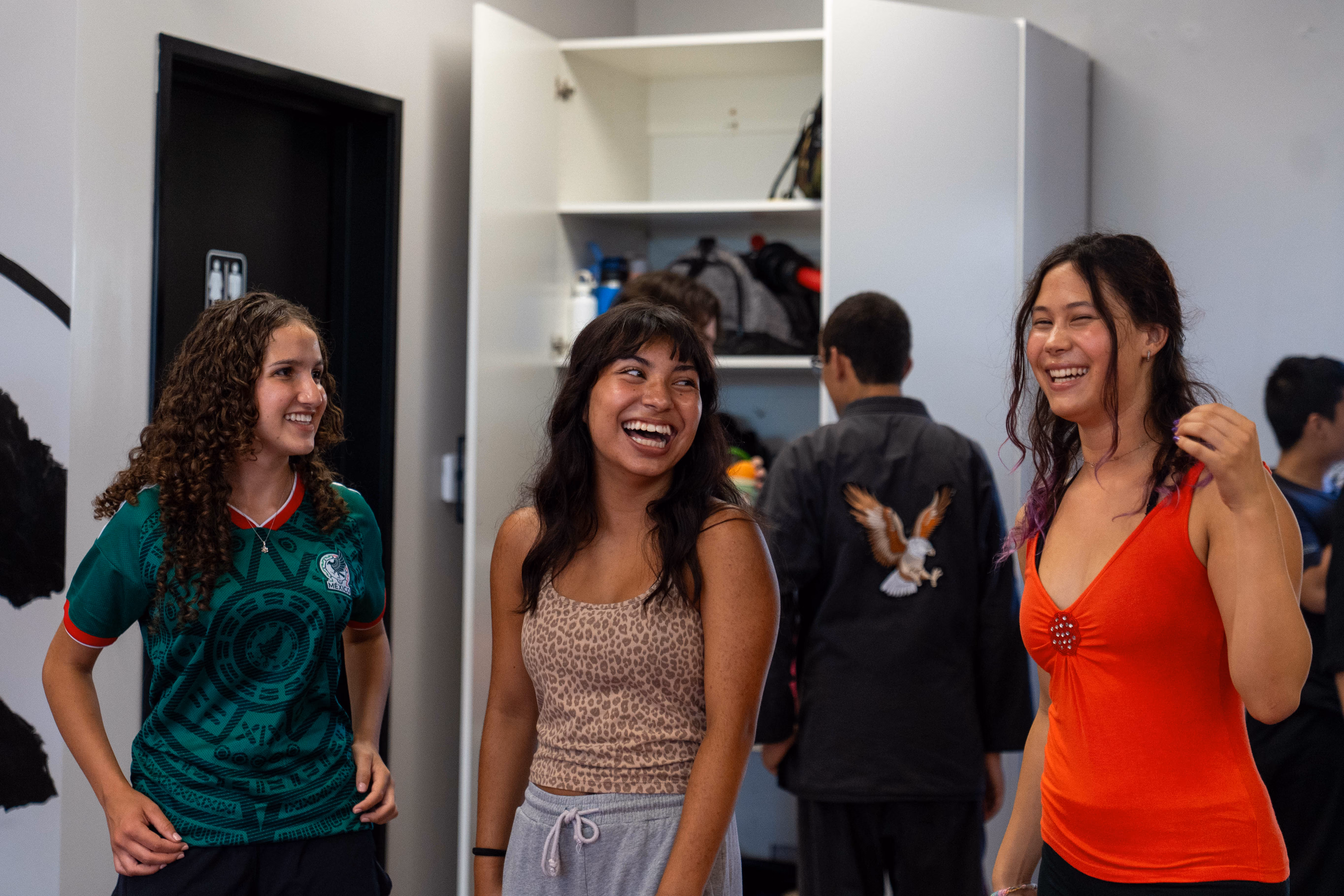 Three teen Women's Self Defense Students in Costa Mesa