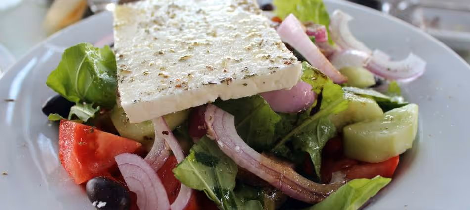 Mediterranean food team meal