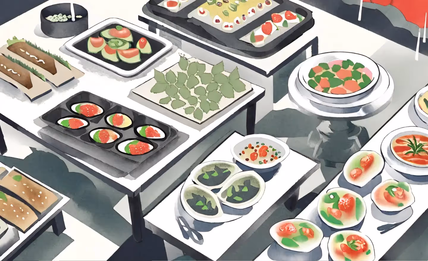 Elevated corporate event catering with diverse options