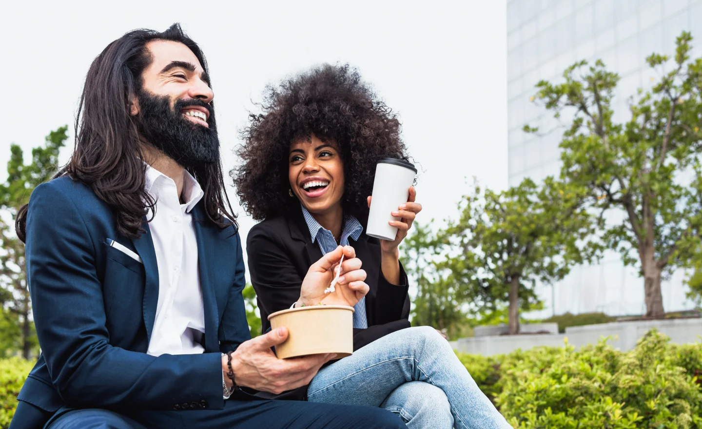 employees enjoying their daily meal allowance