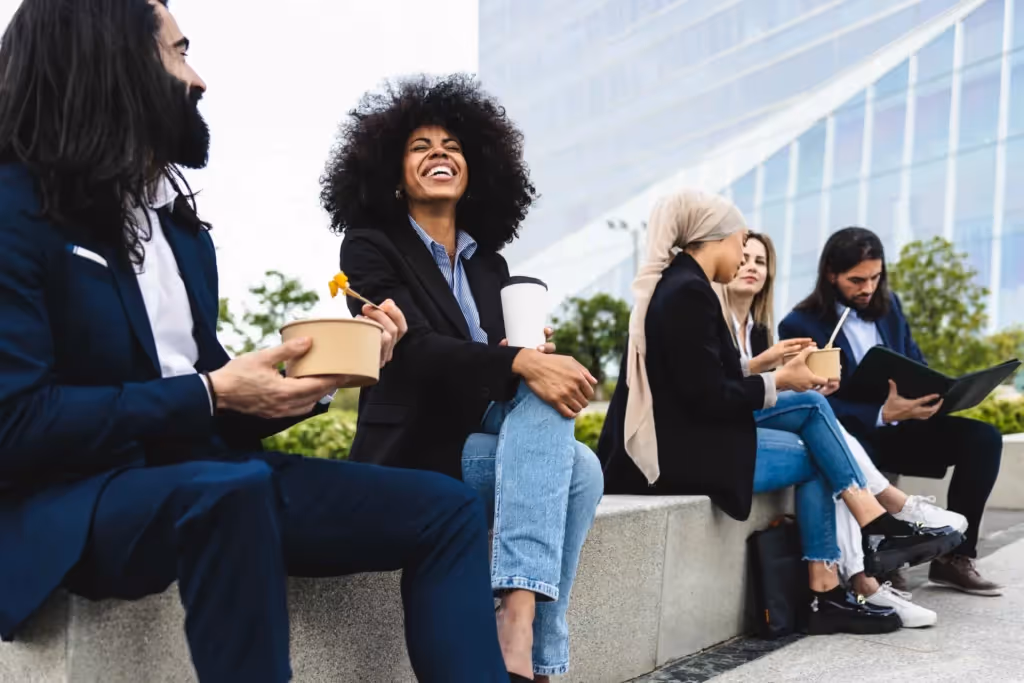 Employees seeing the importance of the lunch break