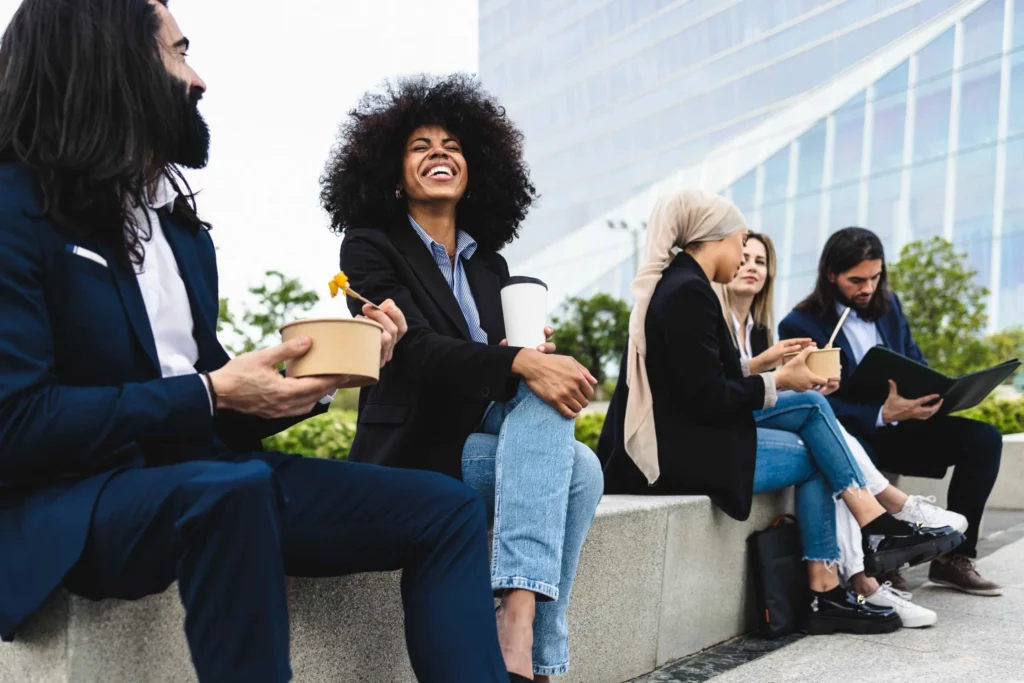 Employees seeing the importance of the lunch break