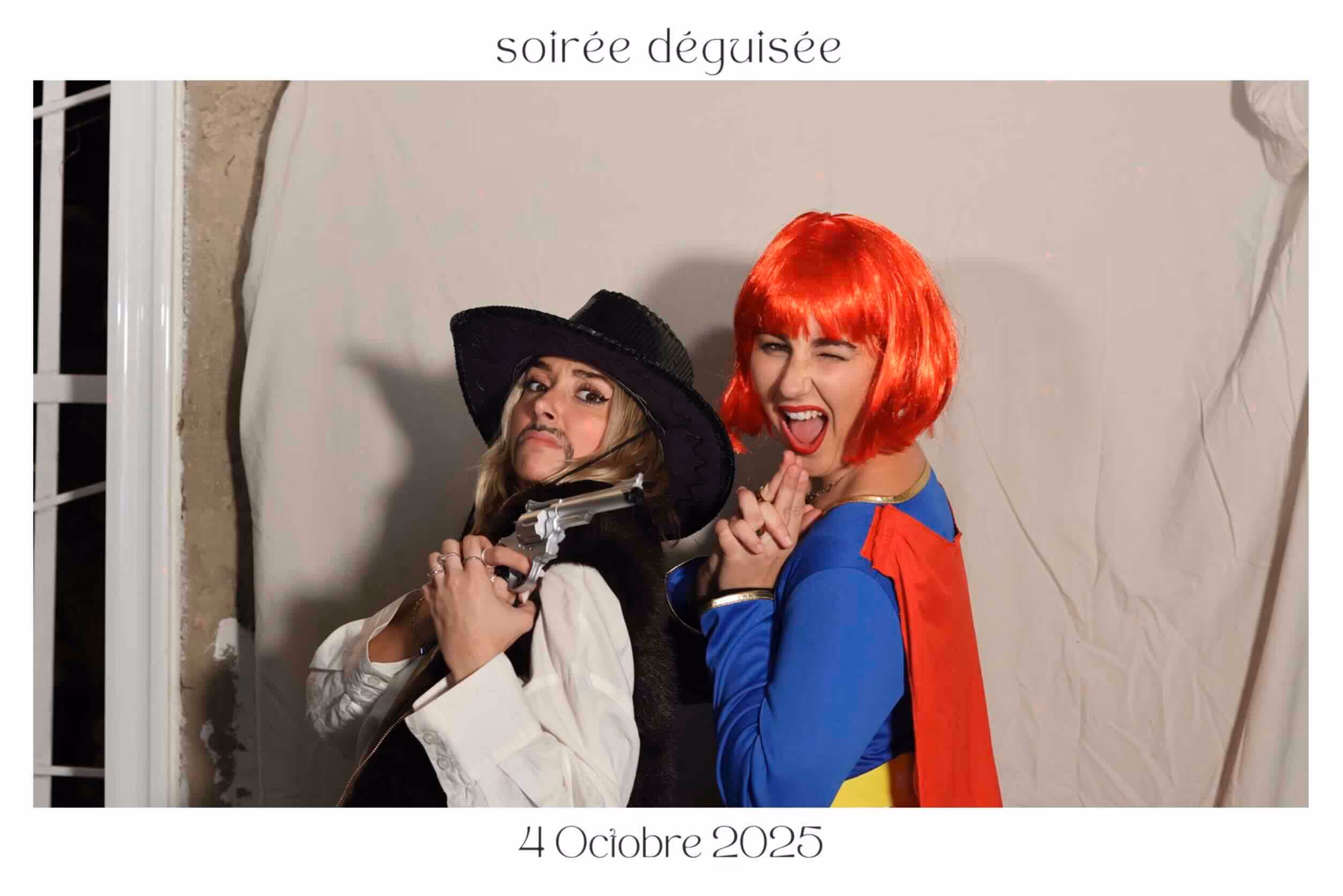 Impression photo booth Soirée à thème - Résultat location borne selfie Ardèche 