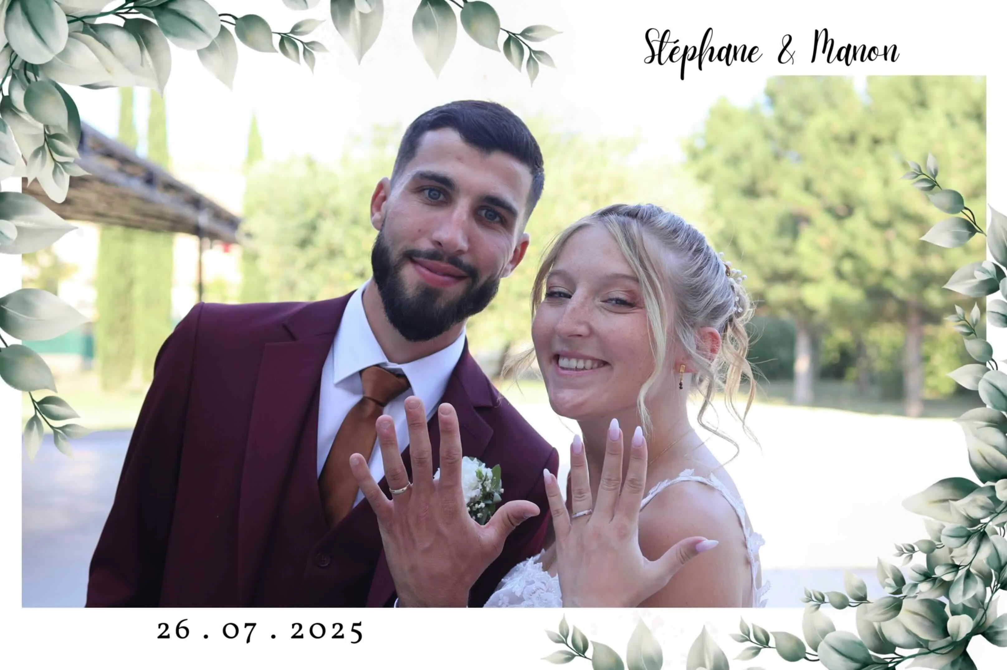 Impression photo booth Mariage - Résultat location borne selfie Avignon