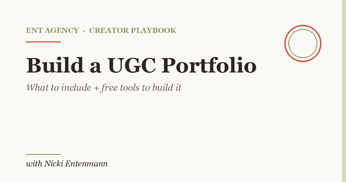 A creator building a UGC portfolio of sample videos on a laptop and phone