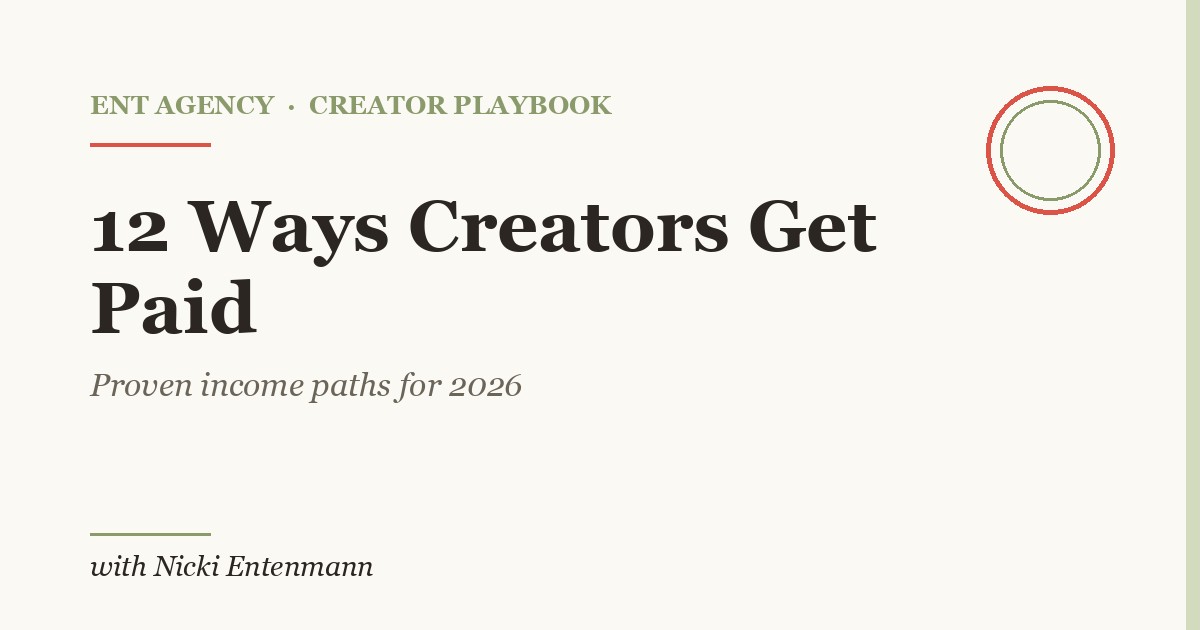 Illustrated guide to 12 content creator income streams