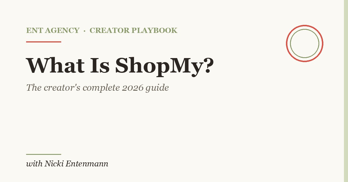 Creator building a curated ShopMy digital storefront of product recommendations on a phone