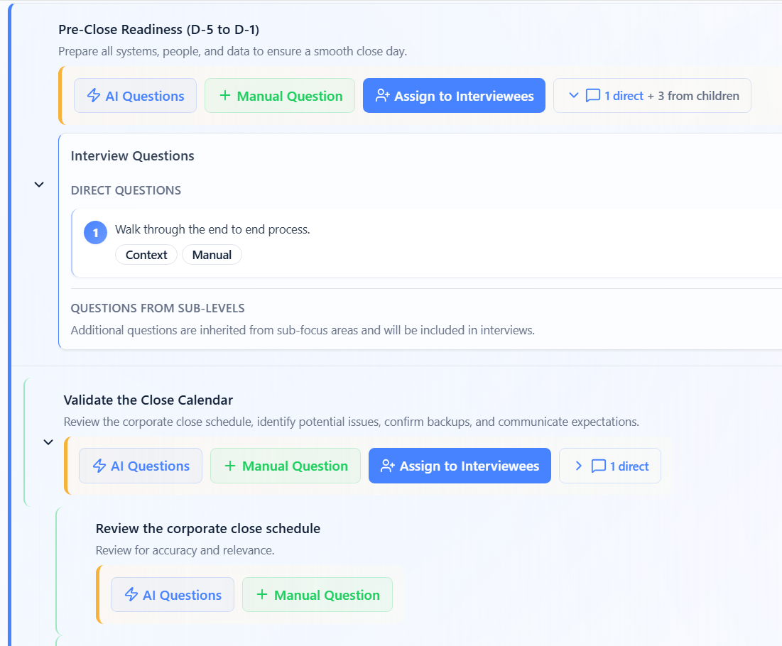 Structured Question Interface