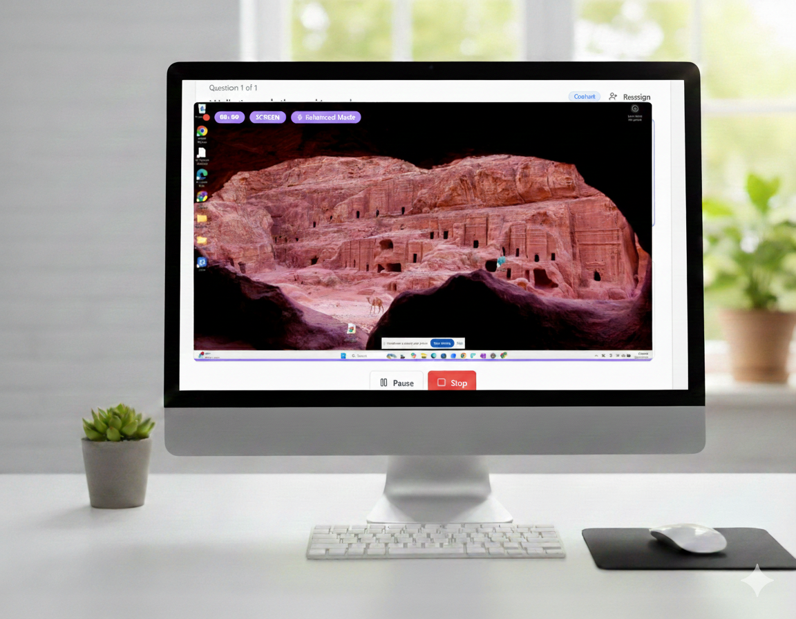 ClearWork automated process discovery screen and audio recording screenshot on desktop computer