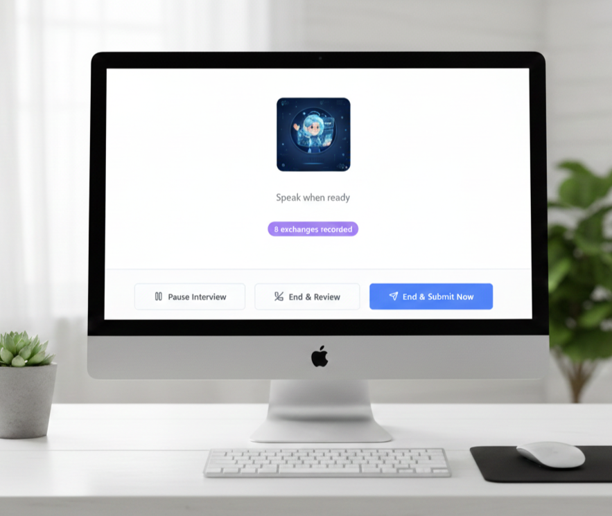 ClearWork Automated Process Discovery AI Agent Unstructured Interview screenshot on a desktop