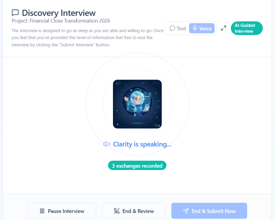 AI-Led Discovery Interview