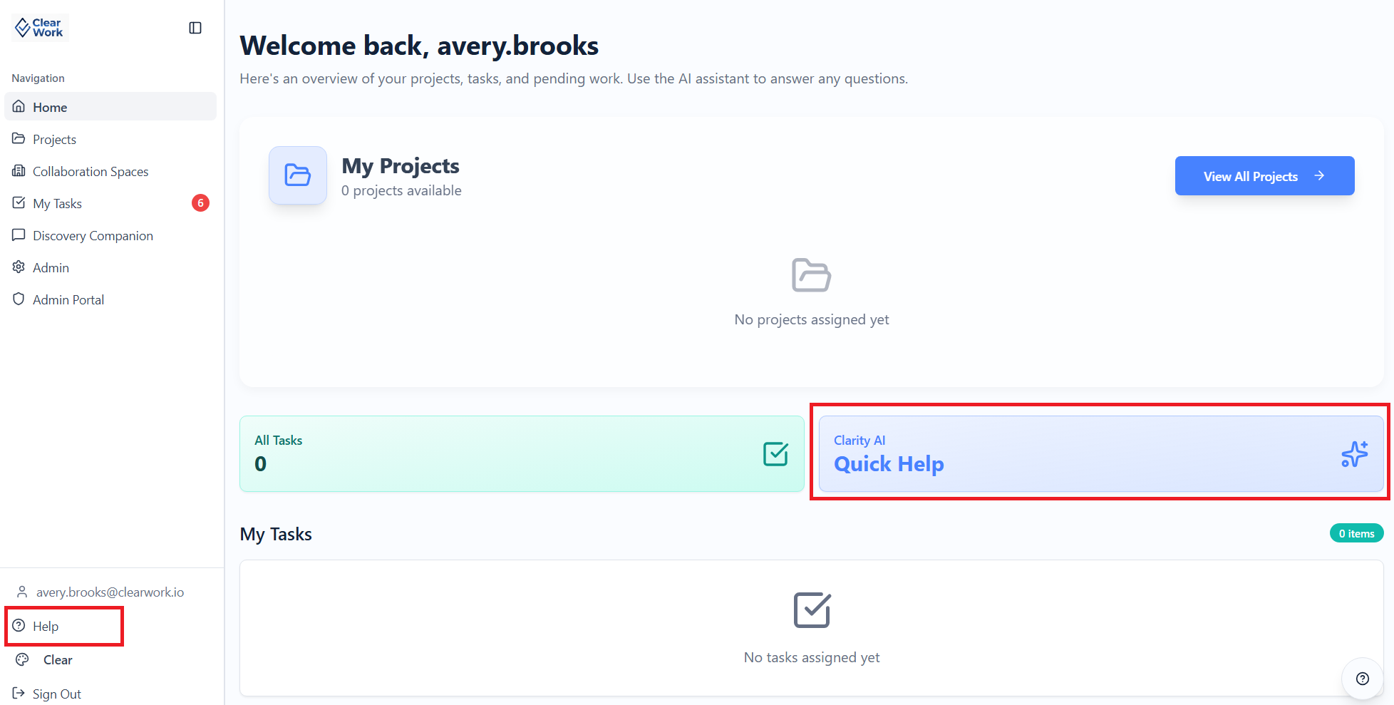 ClearWork Dashboard Getting Started Guide