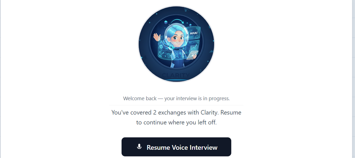 ClearWork Clarity async voice interview