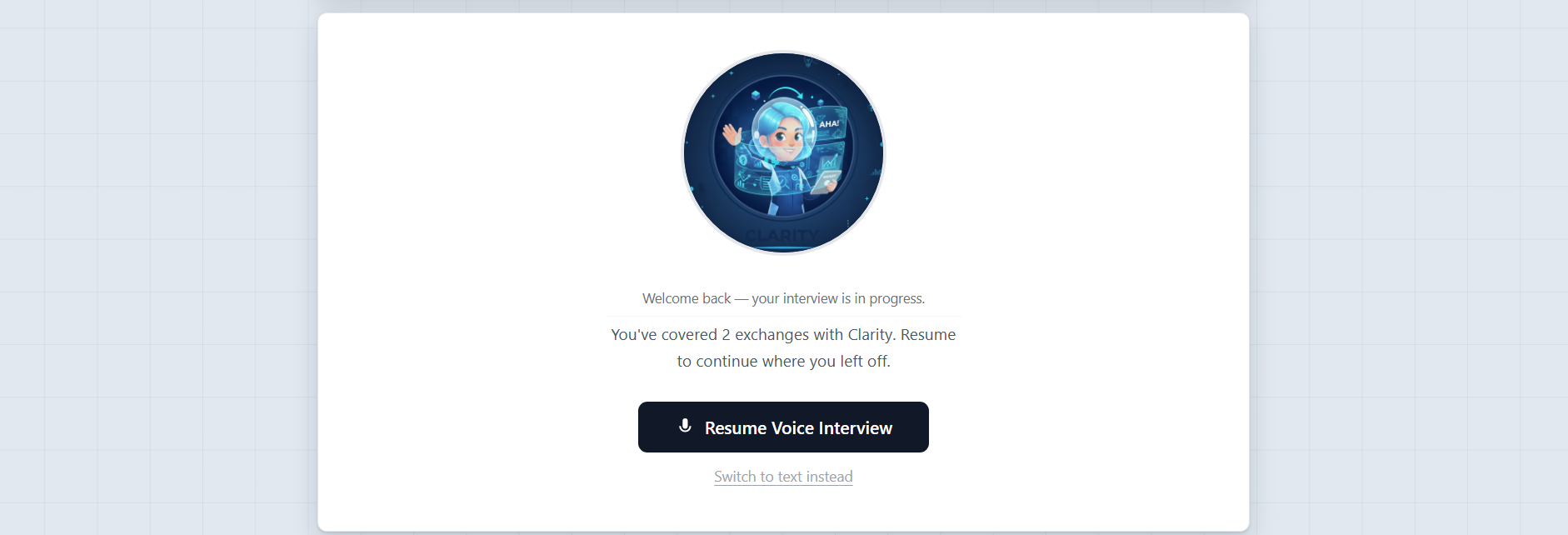 ClearWork Clarity async voice interview