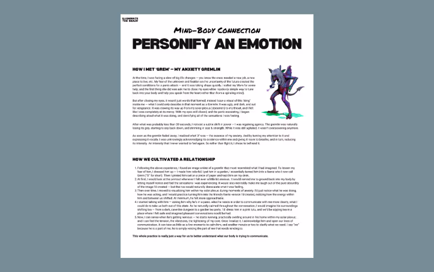 Personify an Emotion Guide