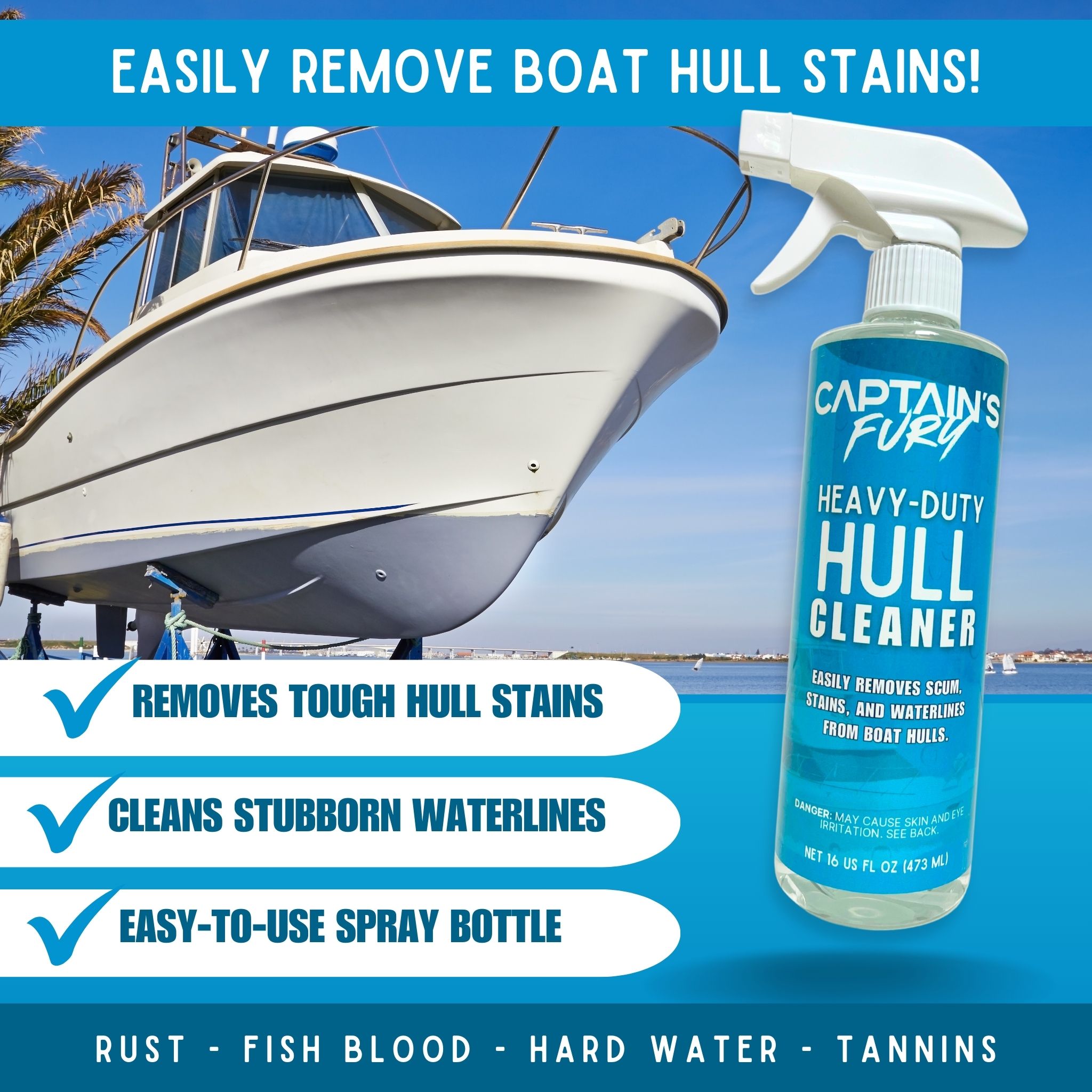 Captain's Fury Heavy-Duty Hull Cleaner