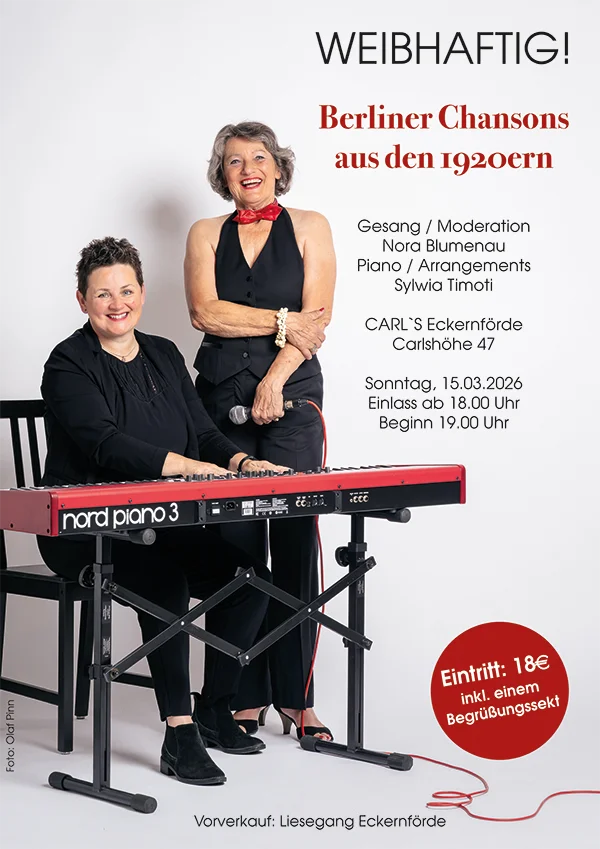 Plakat zur Veranstaltung mit Nora Blumenau und Sylwia Timoti