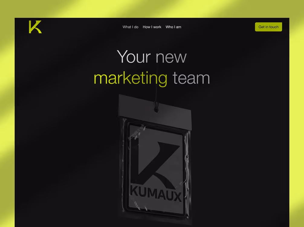 The new Kumaux marketing website.