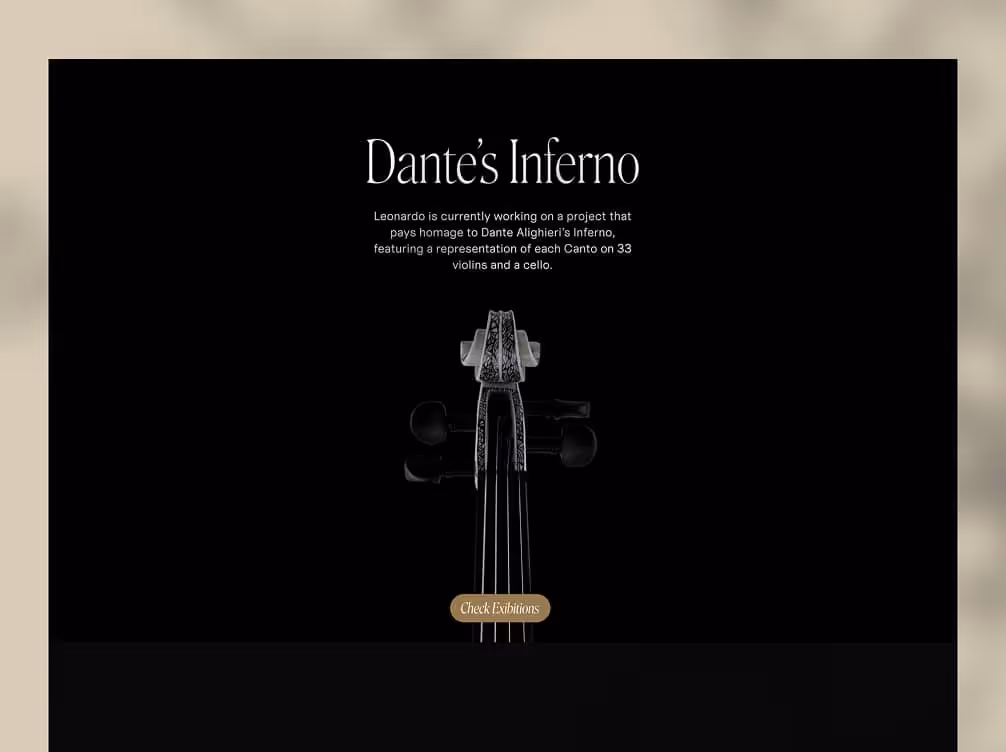 The new website of Leonardo Frigo.