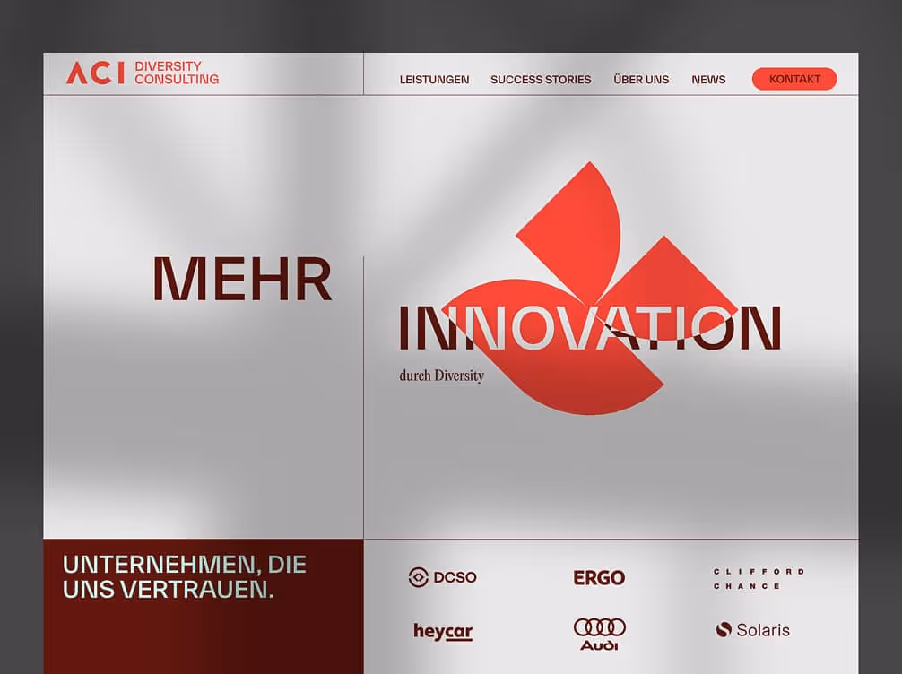An image of the new ACI Consulting website.