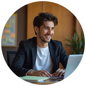Man smiling in blazer

