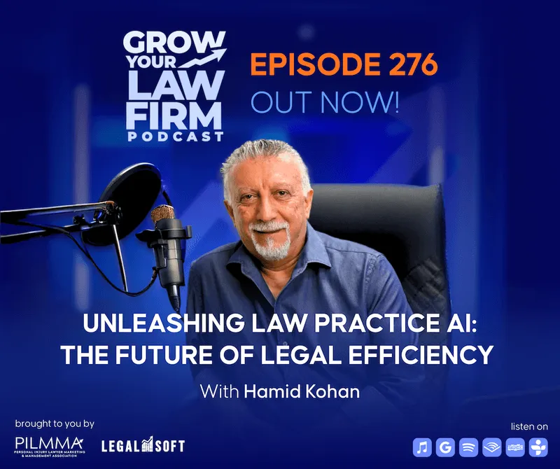 Podcast episode with Hamid from LegalSoft on legal efficiency.