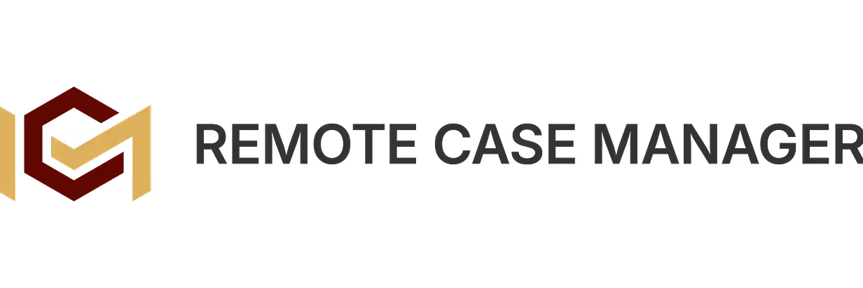 Logo with stylized letters R and C followed by text Remote Case Manager.