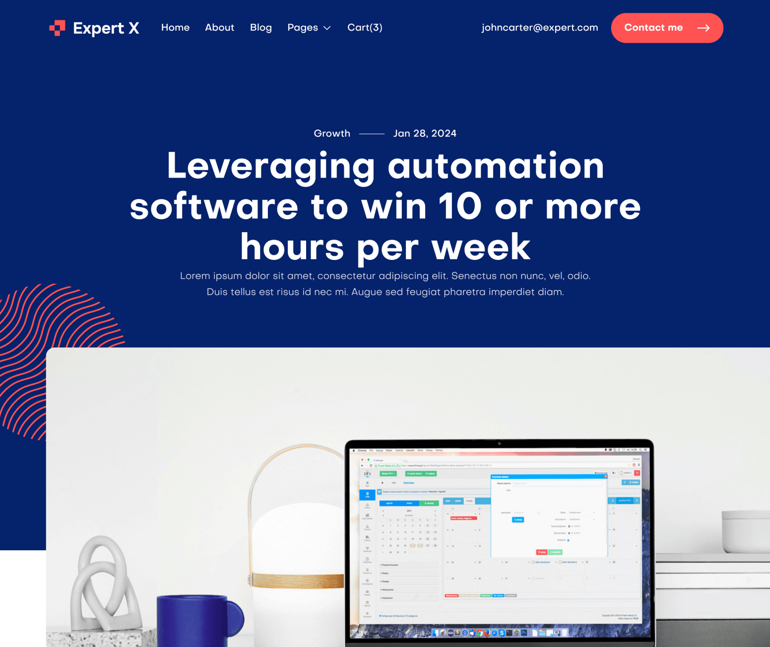 Expert X - Blog Post Page - Business Coach Webflow Template