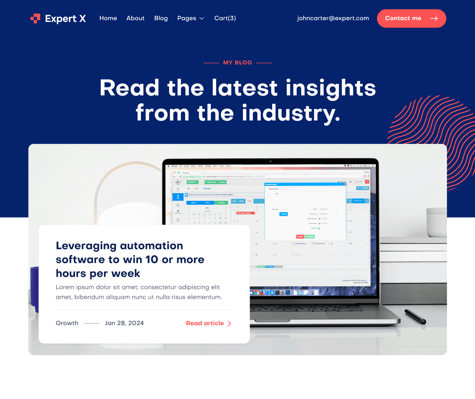 Expert X - Blog V2 Page - Business Coach Webflow Template