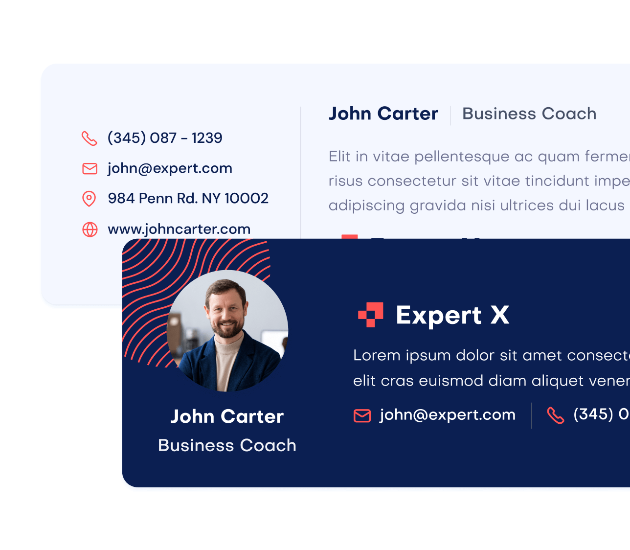 Expert X - Email Signature - Business Coach Webflow Template