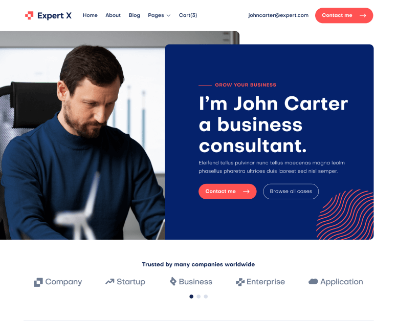 Expert X - Home V3 Page - Business Coach Webflow Template