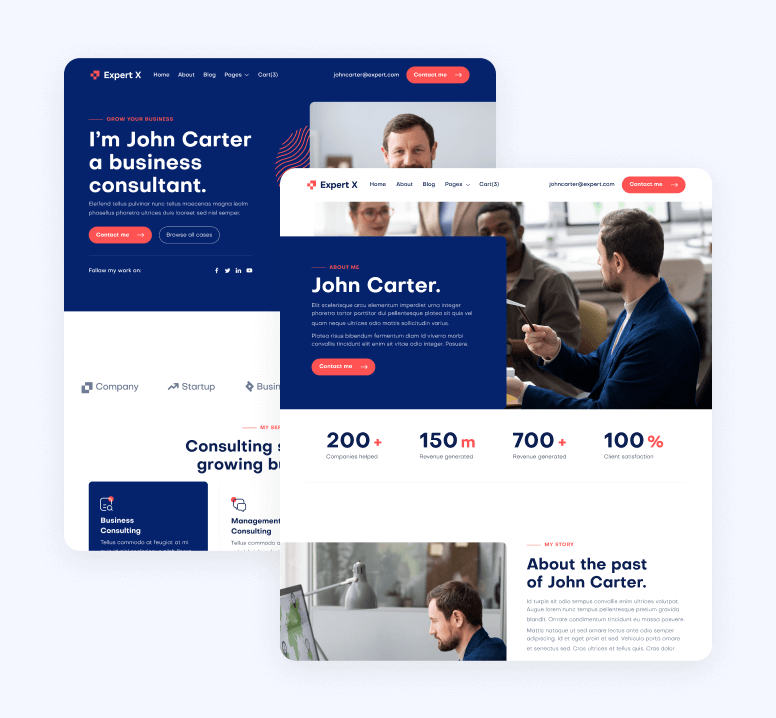Expert X - 20 Pages - Business Coach Webflow Template