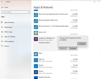 Apps & Features