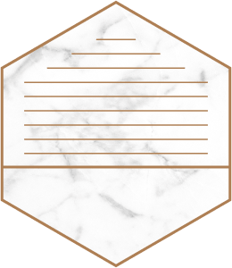 A bunch of horizontal lines all stacked one on top of the other with the same distance in between each line. This is all inside of a hexagon