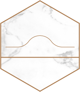 One line going from the left to the right. In the middle there is a curved bump