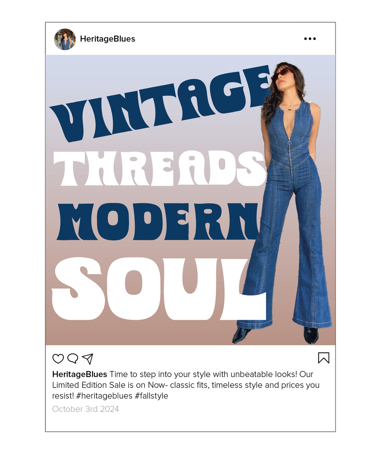 Instagram post design with custom type