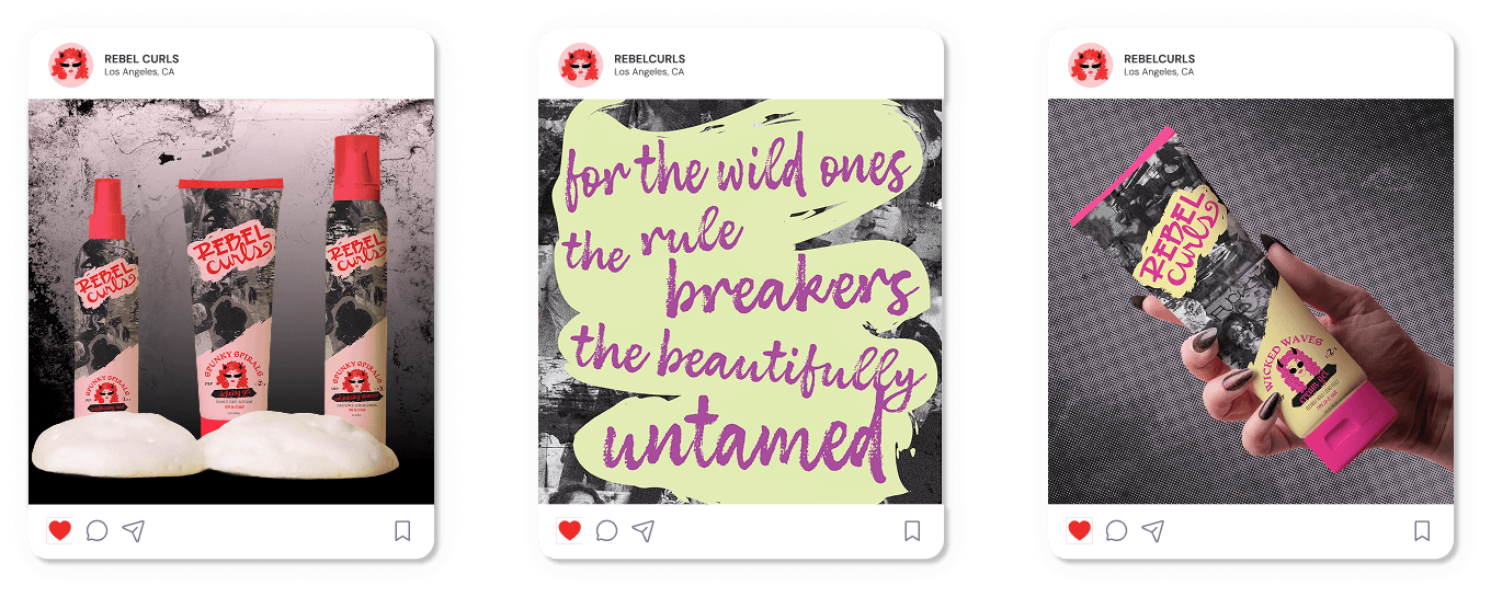 Rebel Curls Social Posts