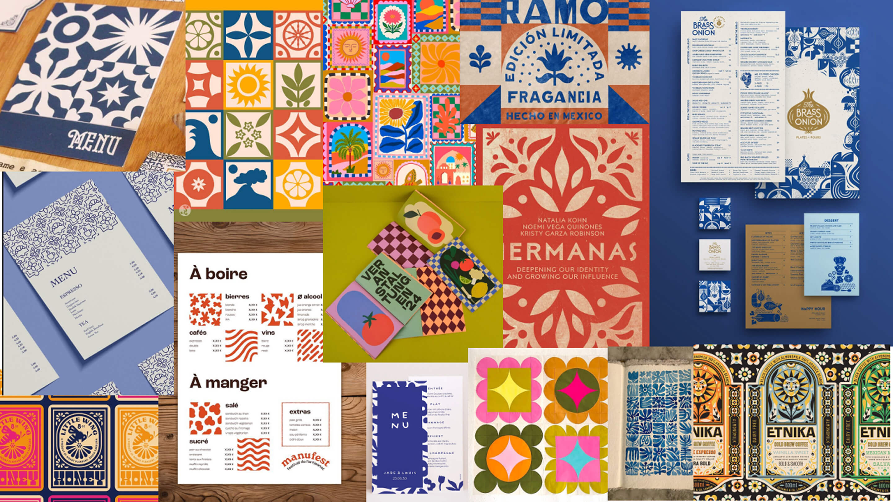 Moodboard of inspiration for rebel curls project