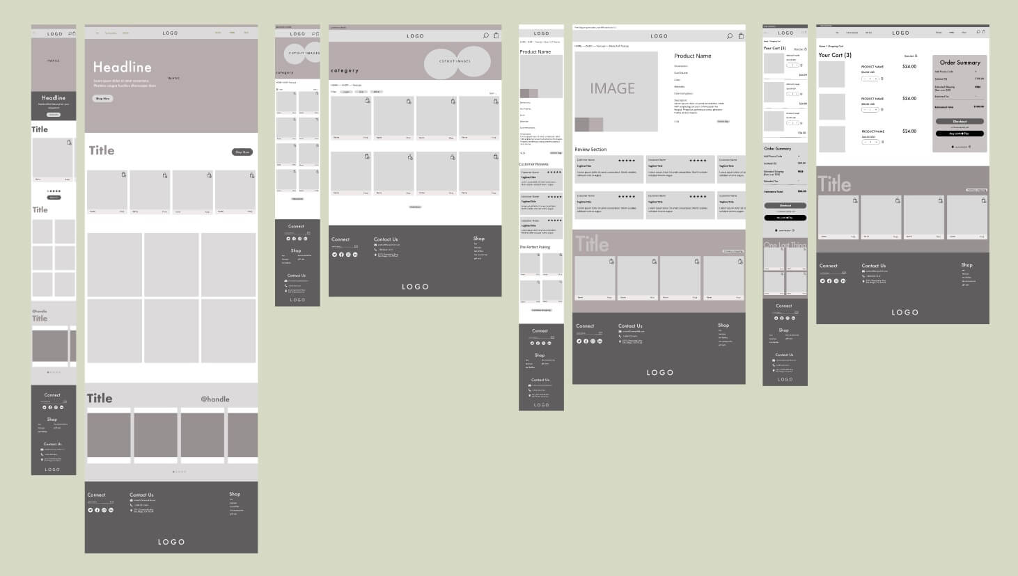 GIF of logo sketches