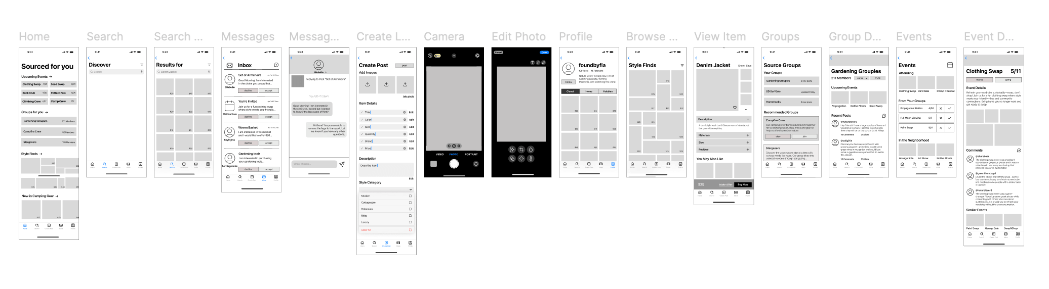 Process image showing sketches, illustrations and inpo