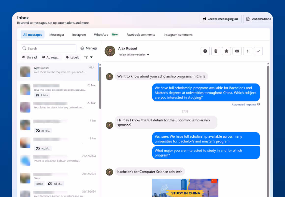 Social Media Community Engagement for an online education business, highlighting Community Engagement services provided by Mabit Web Studio.
