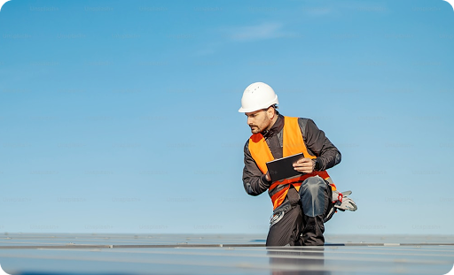 DW Dachy - człowiek na dachu