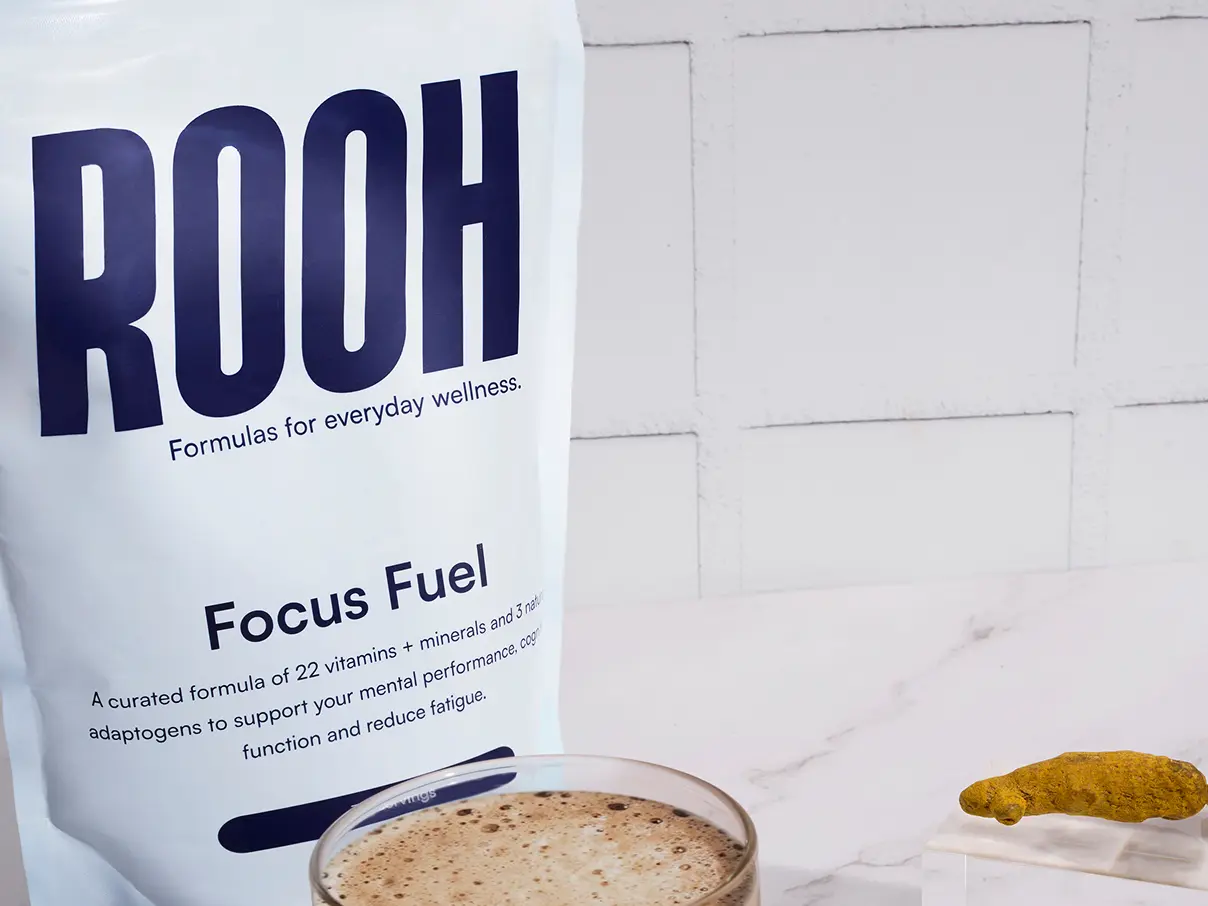 Product shot of a bag of ROOH formula.