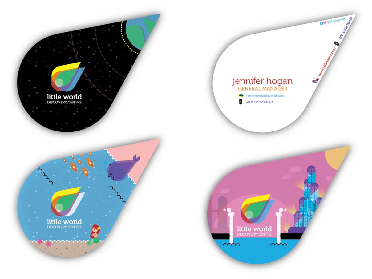 Illustration of Little Worlds brand identity