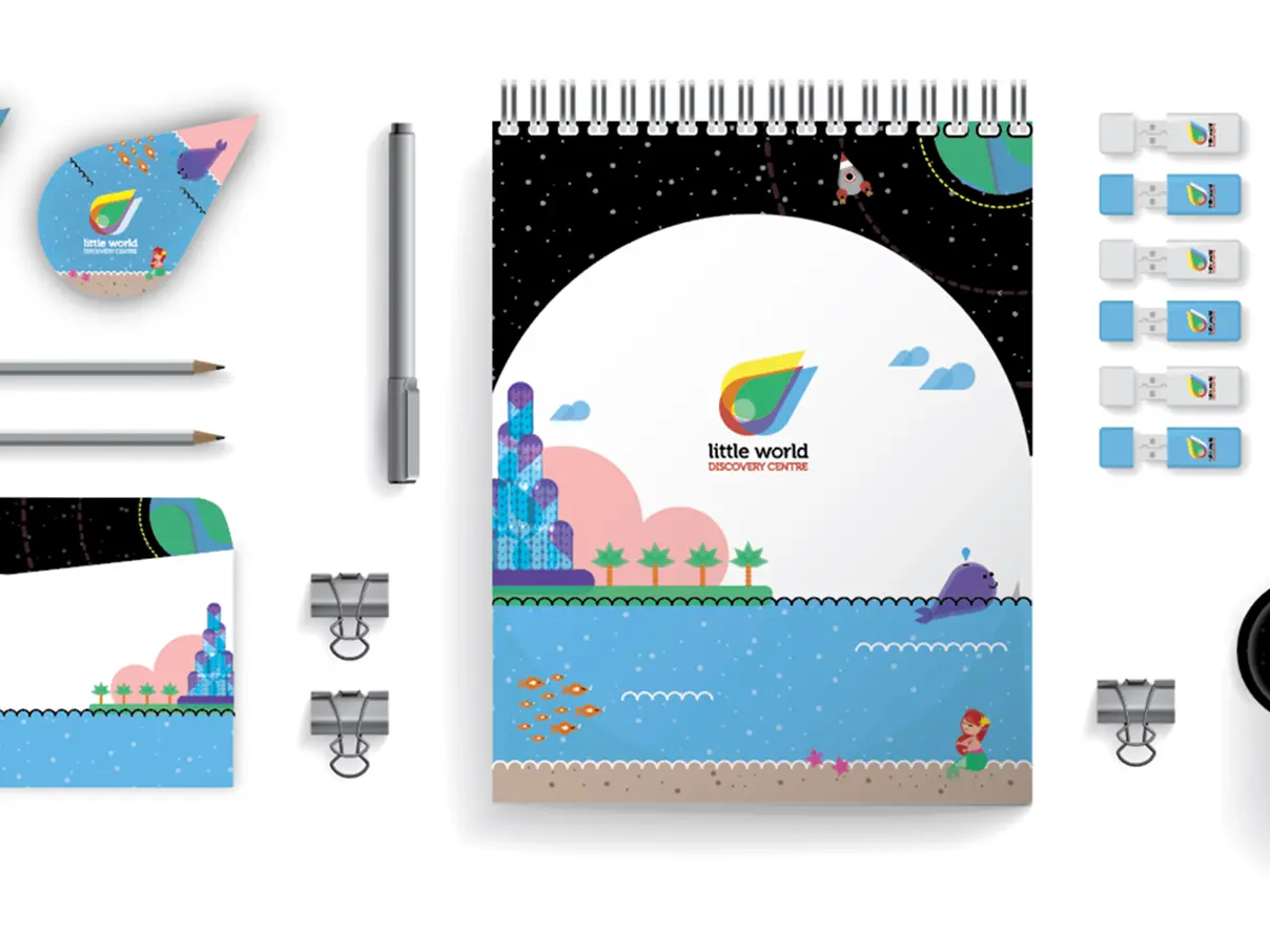 Illustration of Little Worlds brand identity