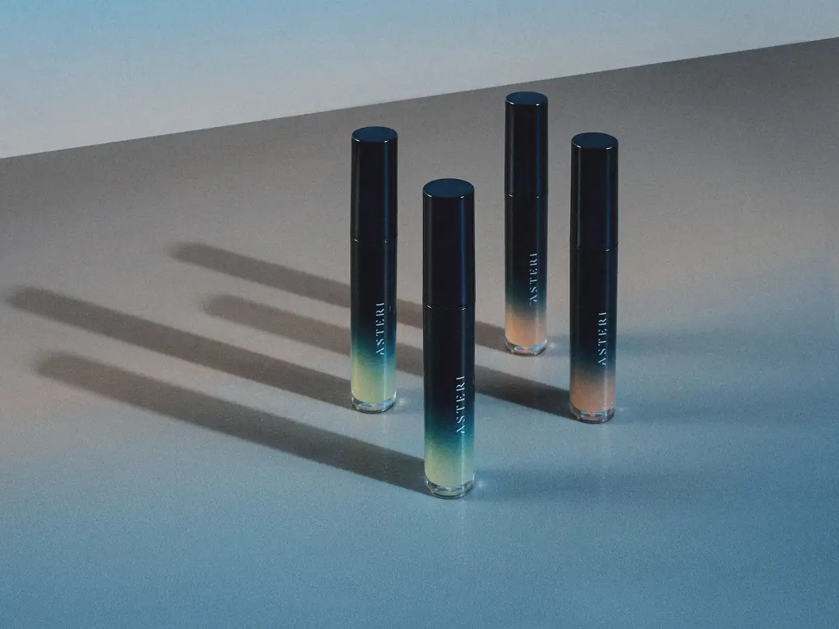 Product shot of Asteri makeup products.